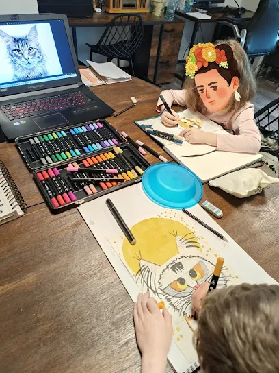 Image de Alice Kräwer - Cours d'arts manuels individuel ou collectif, cours de dessin, animation d'ateliers créatifs en extérieur